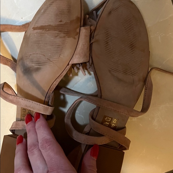 Madewell Suede Ankle-Tie Pom-Pom Sandals - Picture 3 of 4